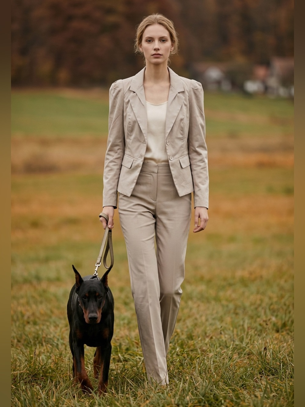 Women's Light Taupe Tailored Blazer